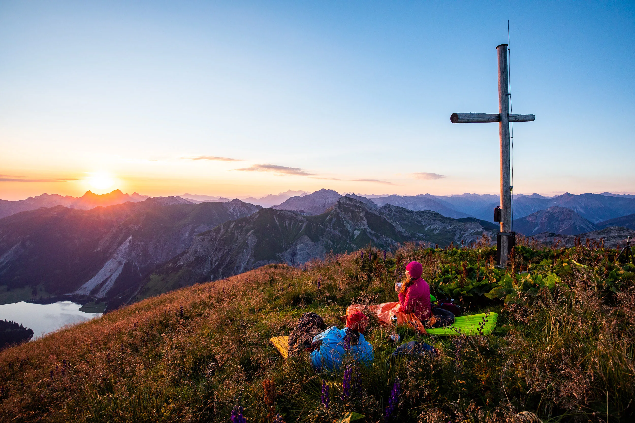 Spitzkehre im Aufstieg auf einer Skitour im Allgäu